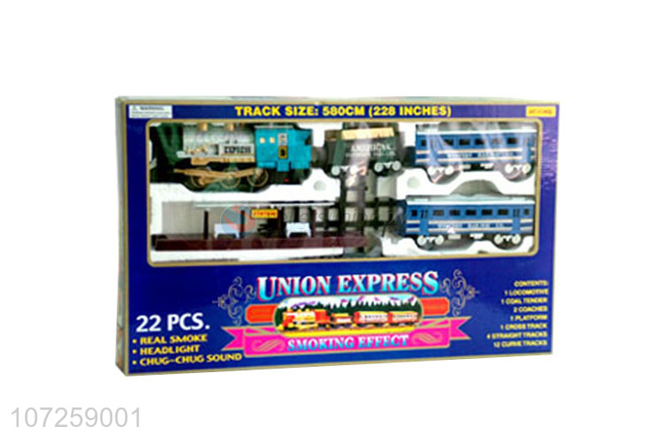 Best sale electric battery operated mini plastic smoke train set