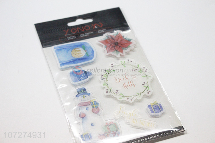 Low price Christmas decoration transparent stamps kids toy