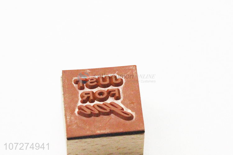 Popular products cube wooden stamp for diy paper card