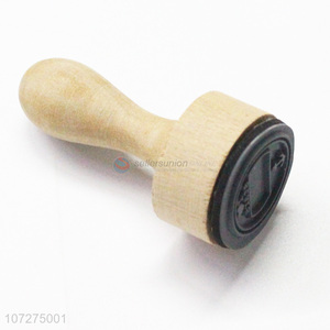 New design engraved wooden stamp with handle