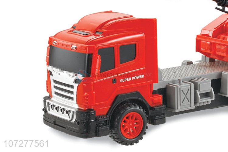 Promotional Inertial Friction Plastic Fire Engine Toy Truck For Kids