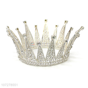 Popular Rhinestone Alloy Queen Crown And Tiaras For Ladies