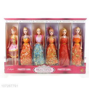 Wholesale 12 Pieces Joint Body Pretty Girl Doll Toy Set