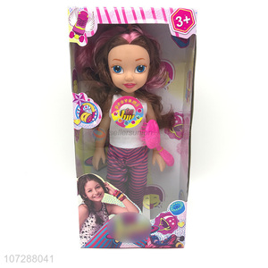 Good Quality 14 Inch Music Baby Doll With Mini Comb