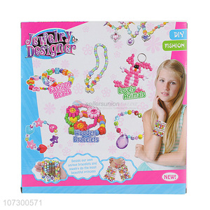 Factory Sell Plastic Colorful Diy Jewelry Beads Kid Beauty Set For Kids