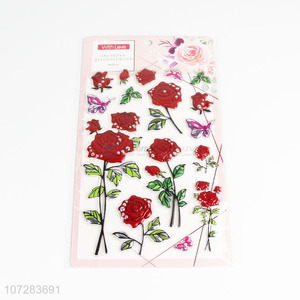 Wholesale Fashion Colorful Flower Decorative Sticker
