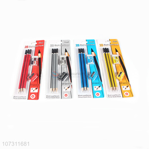 Good Quality Black Lead Pencils With Eraser And Pencil Sharpener Set
