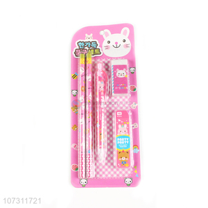 Cute Animal Pattern Pencils With Mechanical Pencil Stationery Set