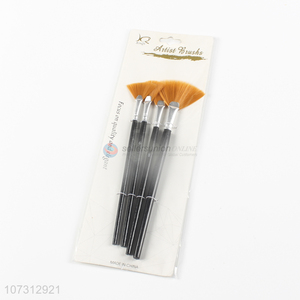 Best sale art tools 4pcs wooden handle watercolor painting brush oil paintbrush