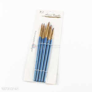 Promotional items art tools 5pcs wooden handle watercolor painting brush oil paintbrush