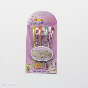 New arrival 4 colors temporary glitter tattoo gel ink pen for body
