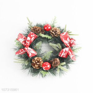 New arrival pinecone Christmas wreath for door decoration