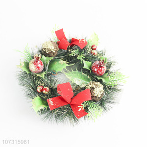 Competitive price window door hanging pinecone Christmas wreath
