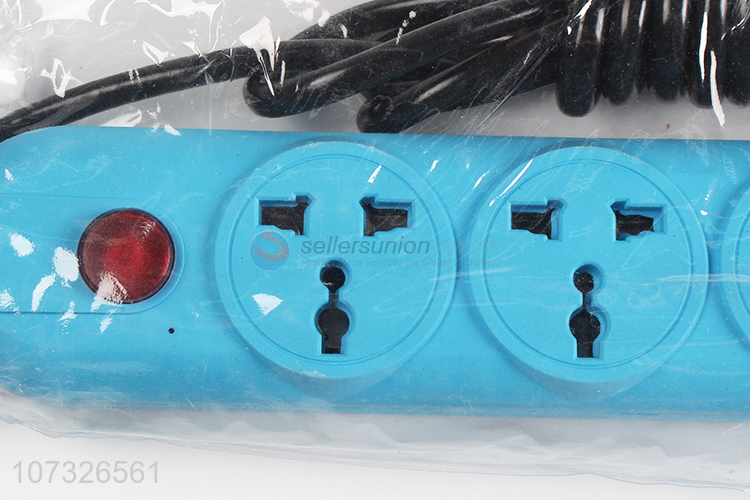 Factory wholesale blue 3 pin extension cables socket with switch & 2 usb ports