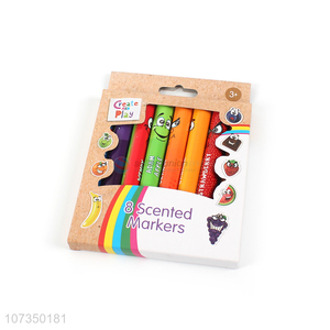 Good Quality Cartoon Printing 8 Scented Markers Set