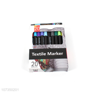 Good Sale 20 Pieces Textile Marker Pen Set