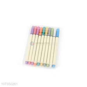 Wholesale 10 pieces metallic color plastic water color pen for children