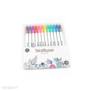 Wholesale 12 Pieces Color Pen Fabric Marker Pen Set