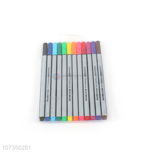 Wholesale 12 pieces 0.4mm plastic sign pens fine liner markers