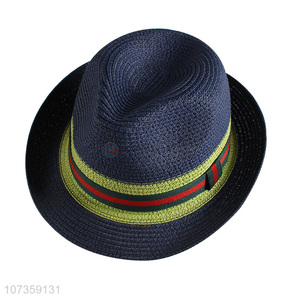 Good Quality Summer Short Brim Fedora Straw Hat