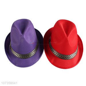 Best Quality Colorful Fedora Hat Plastic Billycock Hat