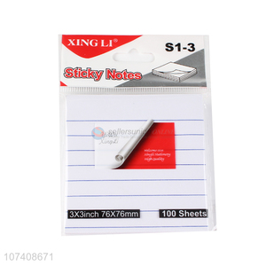 Wholesale cheap utility school stationery white lined paper sticky notes