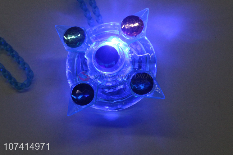 New Product Plastic Fashion Flashing Gyro Necklace Toy