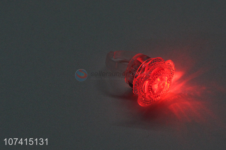 Top Selling Party Favors Novelty Flower Shape Plastic Led Flash Ring
