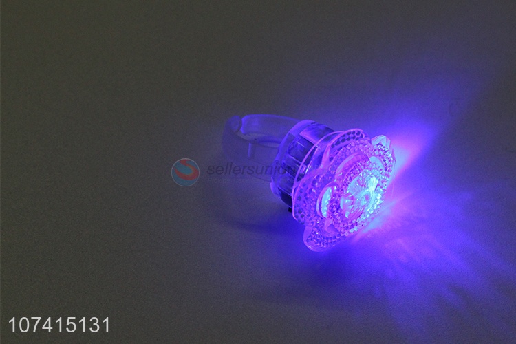 Top Selling Party Favors Novelty Flower Shape Plastic Led Flash Ring