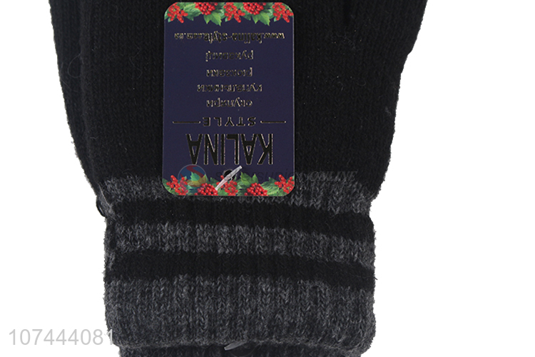 New Design Winter Warm Five Finger Glove Knitted Gloves