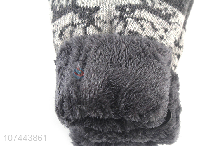 Good Quality Winter Thickened Warm Gloves Soft Woollen Gloves