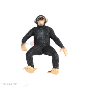 Promotional cheap solid kids pvc animal toy plastic chimpanzee toy