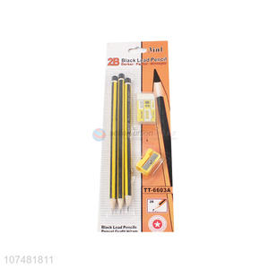 Hot Sale 5 Pieces Black Lead Pencil 2B Pencil Set
