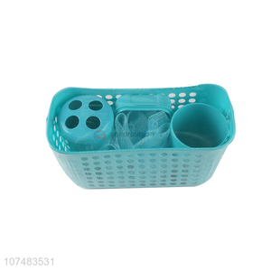 Good quality 5pcs/set portable bath storage basket set bathroom set
