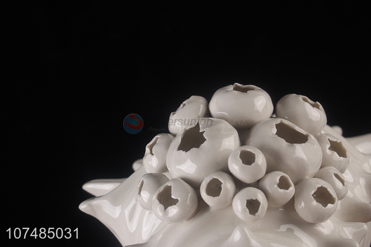 Creative Design Ocean Style Home Decor Conch Shape Ceramic Flower Pot