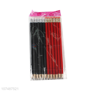 Good Quality 12 Pieces Wooden Pencil Set For School Office