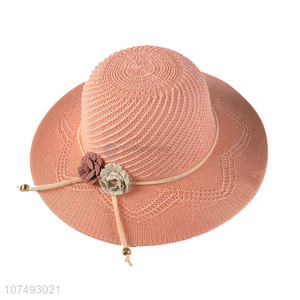 Factory Price Fashion Women Polyester Hats Summer Sun Hat