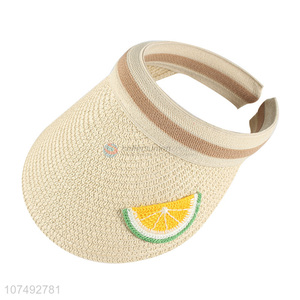 Cheap And Good Quality Kids Paper Straw Visor Cap Sun Hat