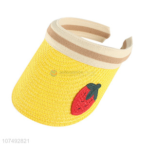 Top Quality Kids Sun Visor Hat Child Summer Travel Straw Hats