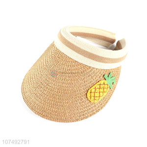 Wholesale Price Without Top Visor Caps Kids Summer Straw Sun Hats