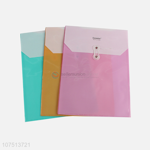 Custom Colorful Transparent File Bag Documents Pouch