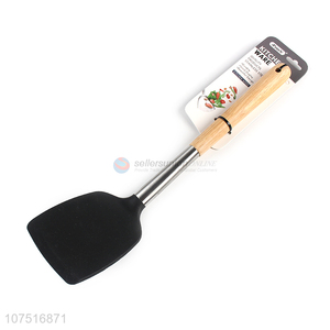 Good Sale Silicone Pancake Turner With Wooden Handle