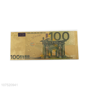 Factory direct sale 100 euros fake money paper money gold foil banknote