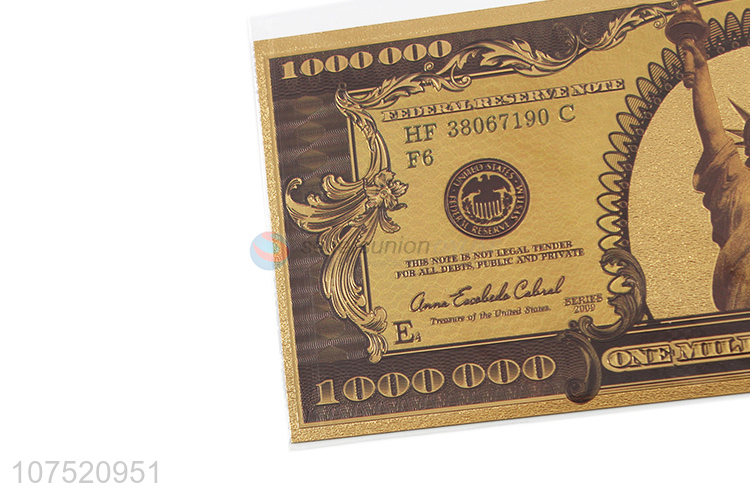 Wholesale 1 million dollars banknote 24k gold foil banknote money