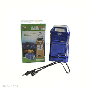 Factory Price Telescopic Lantern Solar Powered Outdoor Camping Light With Hook