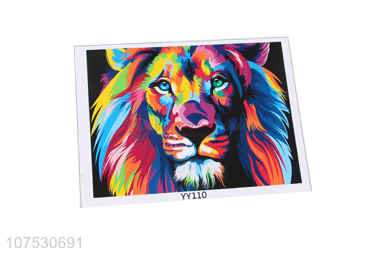 Hot selling hot color lion canvas painting Nordic living room decoration