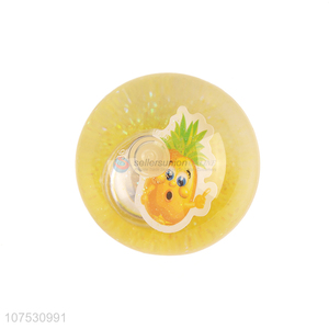 High quality light up glitter bouncy water ball with pineapple card