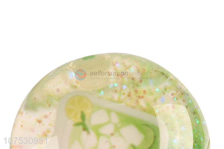 Good sale light up glitter bouncy water ball with ice cream card