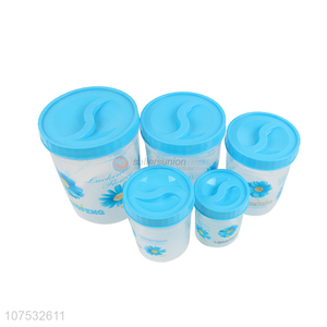 Good Quality Plastic Cylindrical Sealed Jar Set