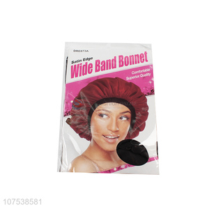 Fashion Design Satin Edge Wide Band Bonnet Hair Bonnet